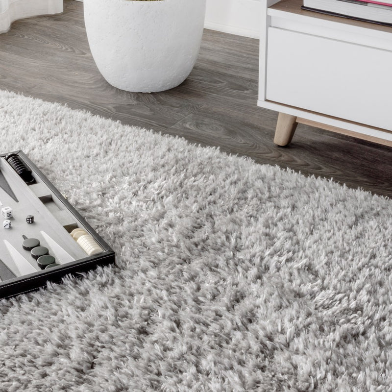 Aydin Solid Plush Shag Area Rug
