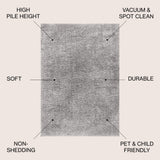 Aydin Solid Plush Shag Area Rug