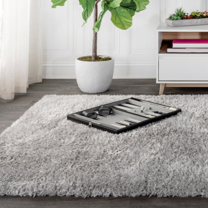 Aydin Solid Plush Shag Area Rug