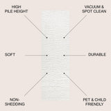 Aydin Solid Plush Shag Area Rug
