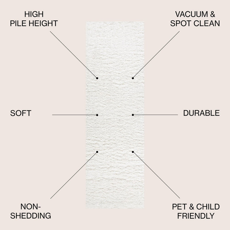 Aydin Solid Plush Shag Area Rug