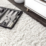 Aydin Solid Plush Shag Area Rug