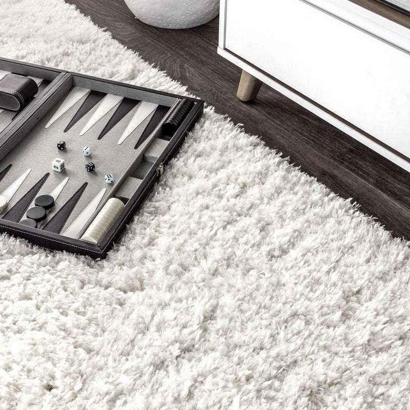 Aydin Solid Plush Shag Area Rug