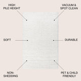 Aydin Solid Plush Shag Area Rug