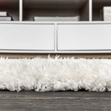 Aydin Solid Plush Shag Area Rug