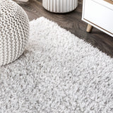 Aydin Solid Plush Shag Area Rug