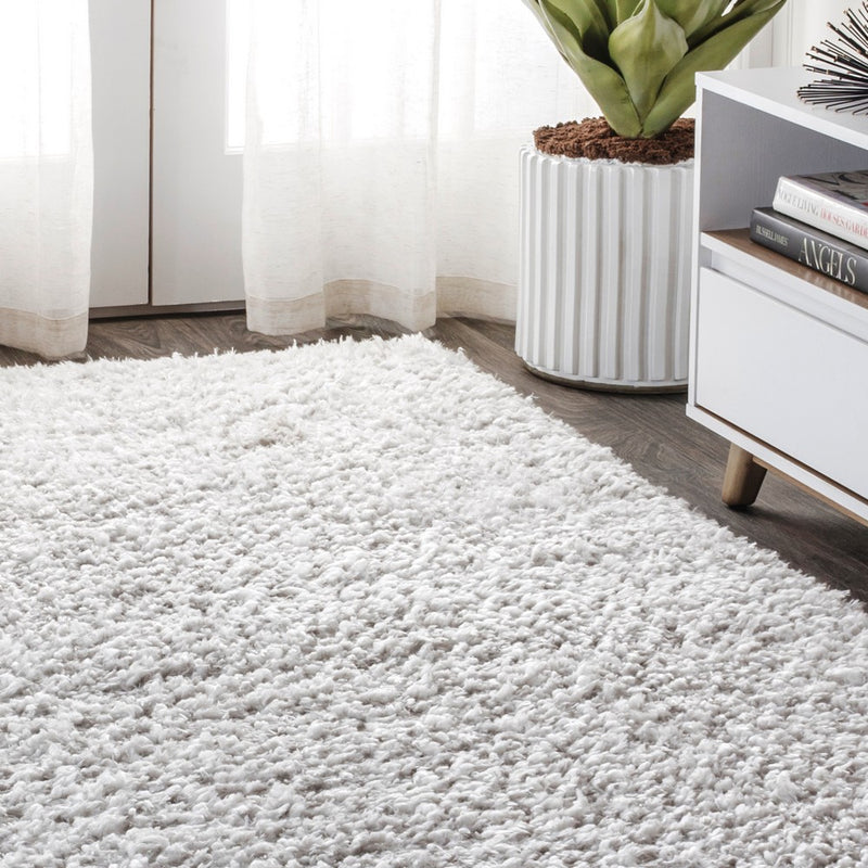 Aydin Solid Plush Shag Area Rug