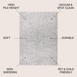Aydin Solid Plush Shag Area Rug