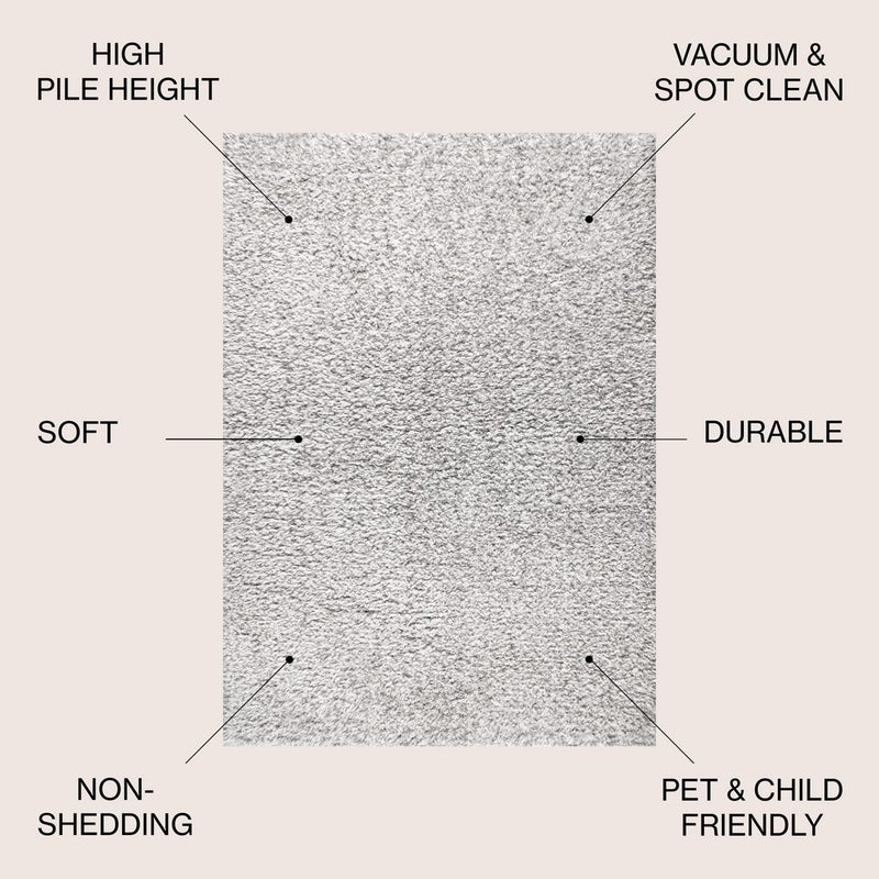 Aydin Solid Plush Shag Area Rug