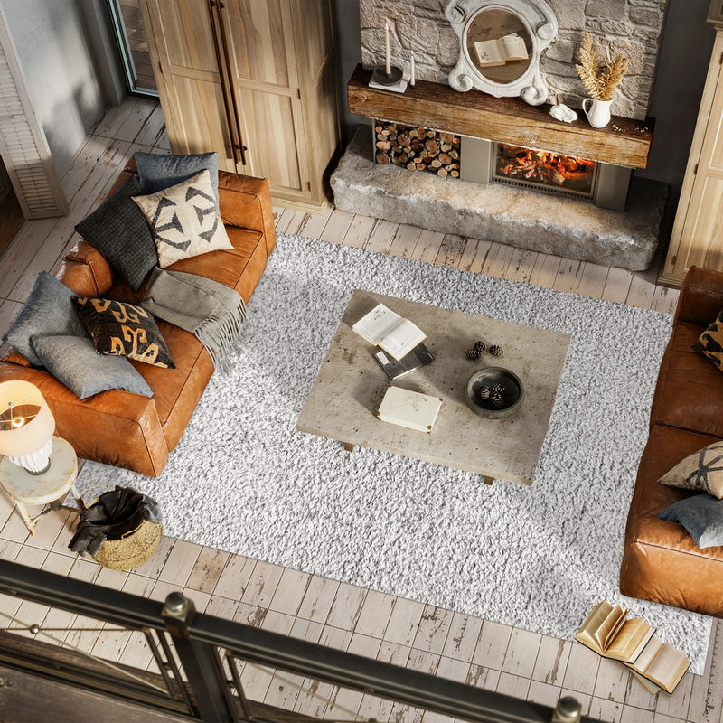 Aydin Solid Plush Shag Area Rug