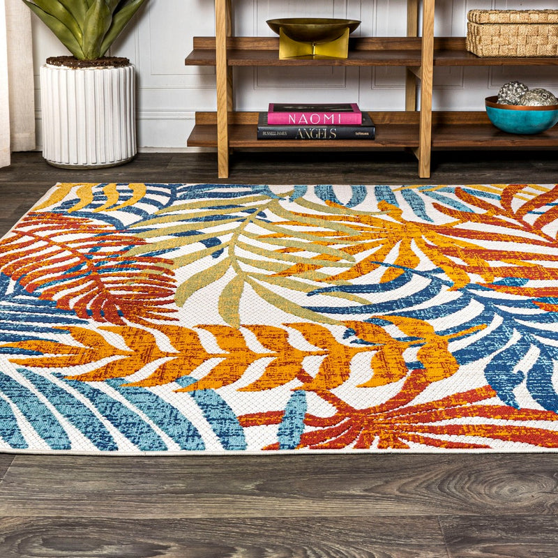 Tropics Palm Leaves Indoor/outdoor Area Rug
