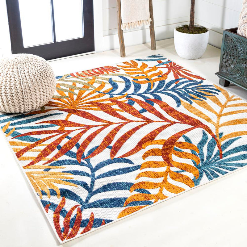 Tropics Palm Leaves Indoor/outdoor Area Rug