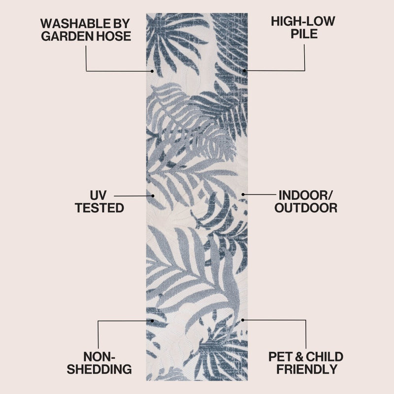 Tropics Palm Leaves Indoor/outdoor Area Rug