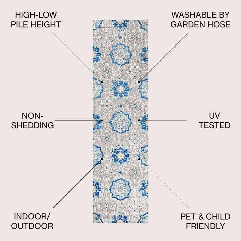Mediterranean Medallion Indoor/outdoor Area Rug