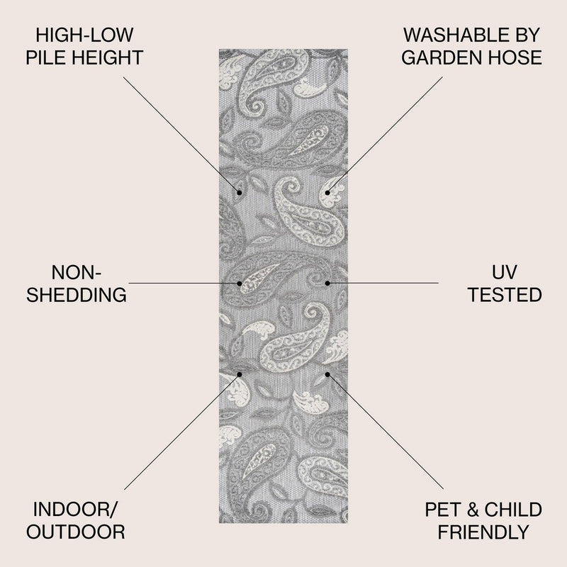 Julien Paisley High-low Indoor/outdoor Area Rug