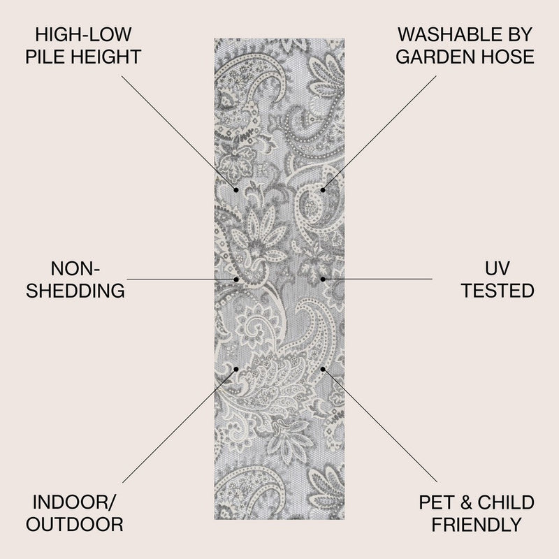 Gordes Paisley High-low Indoor/outdoor Area Rug