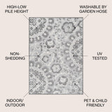 Lucena Modern Medallion High-low Indoor/outdoor Area Rug