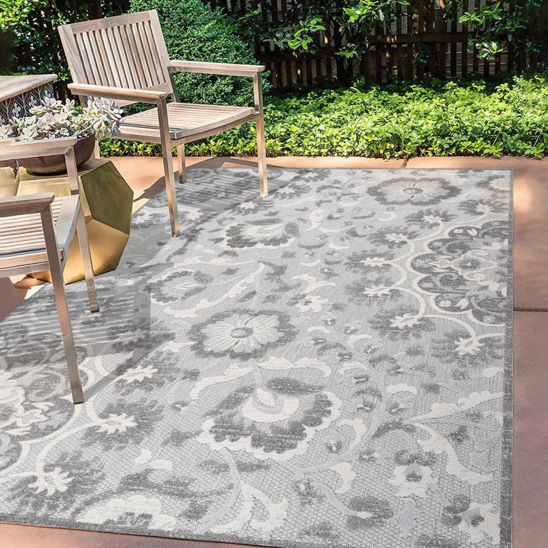 Lucena Modern Medallion High-low Indoor/outdoor Area Rug