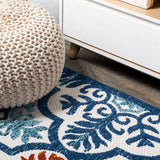 Cassis Ornate Ogee Trellis High-low Indoor/outdoor Area Rug