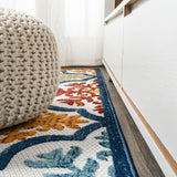 Cassis Ornate Ogee Trellis High-low Indoor/outdoor Area Rug