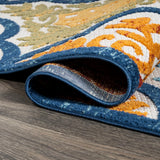 Cassis Ornate Ogee Trellis High-low Indoor/outdoor Area Rug