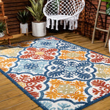 Cassis Ornate Ogee Trellis High-low Indoor/outdoor Area Rug