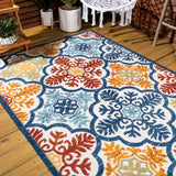 Cassis Ornate Ogee Trellis High-low Indoor/outdoor Area Rug
