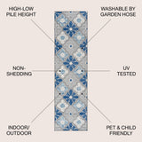 Cassis Ornate Ogee Trellis High-low Indoor/outdoor Area Rug