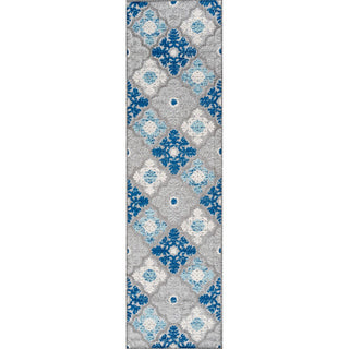 Cassis Ornate Ogee Trellis High-low Indoor/outdoor Area Rug