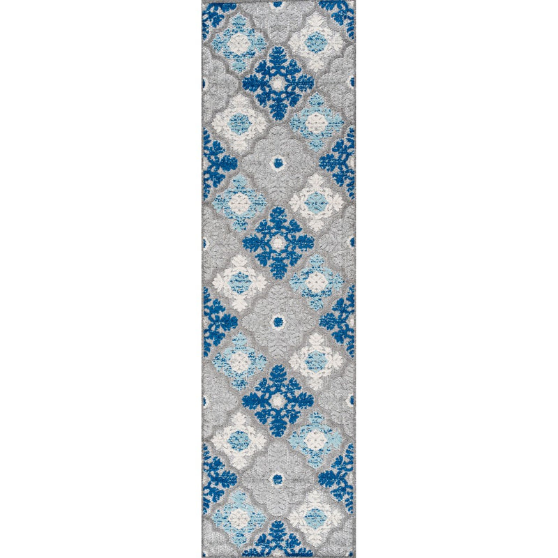 Cassis Ornate Ogee Trellis High-low Indoor/outdoor Area Rug