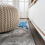 Cassis Ornate Ogee Trellis High-low Indoor/outdoor Area Rug