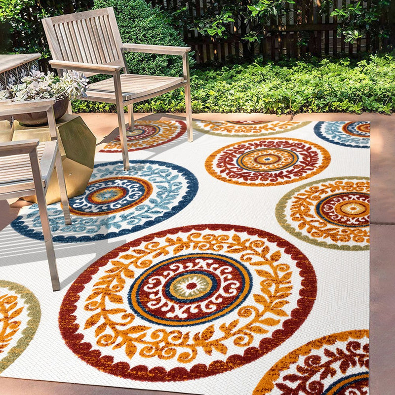 Circus Medallion High-low Indoor/outdoor Area Rug
