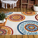 Circus Medallion High-low Indoor/outdoor Area Rug