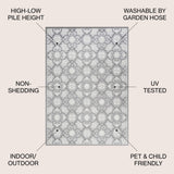 Gallia Tile Trellis High-low Indoor/outdoor Area Rug