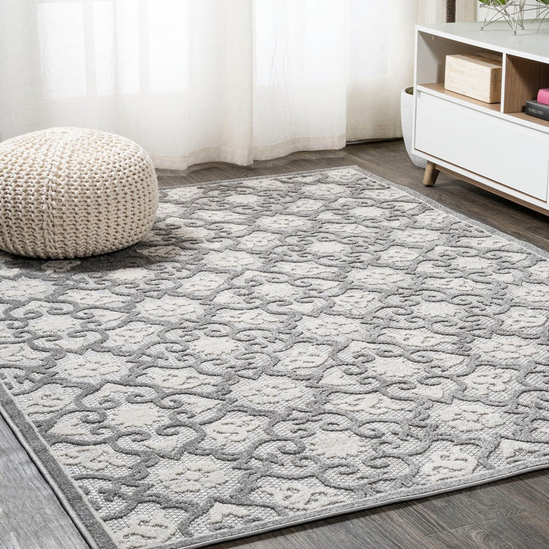 Gallia Tile Trellis High-low Indoor/outdoor Area Rug