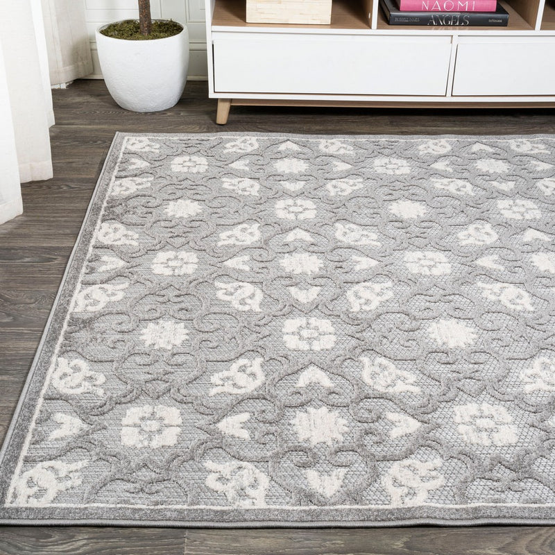 Gallia Tile Trellis High-low Indoor/outdoor Area Rug
