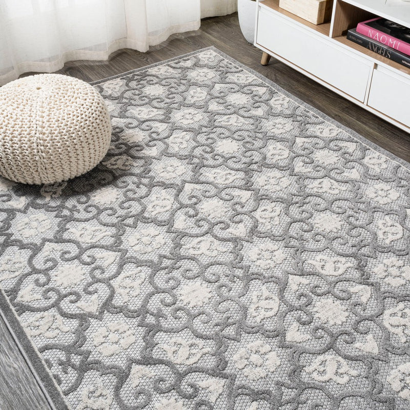 Gallia Tile Trellis High-low Indoor/outdoor Area Rug