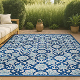 Gallia Tile Trellis High-low Indoor/outdoor Area Rug