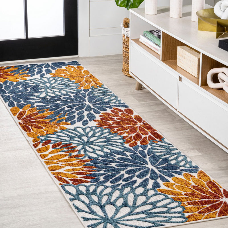 Crisantemo Floral High-low Indoor/outdoor Area Rug