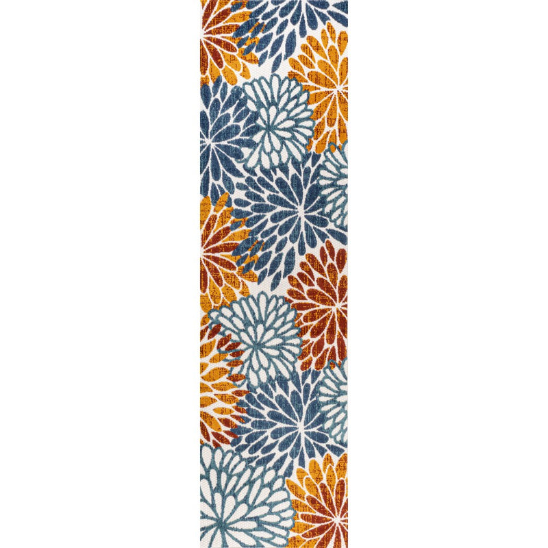 Crisantemo Floral High-low Indoor/outdoor Area Rug