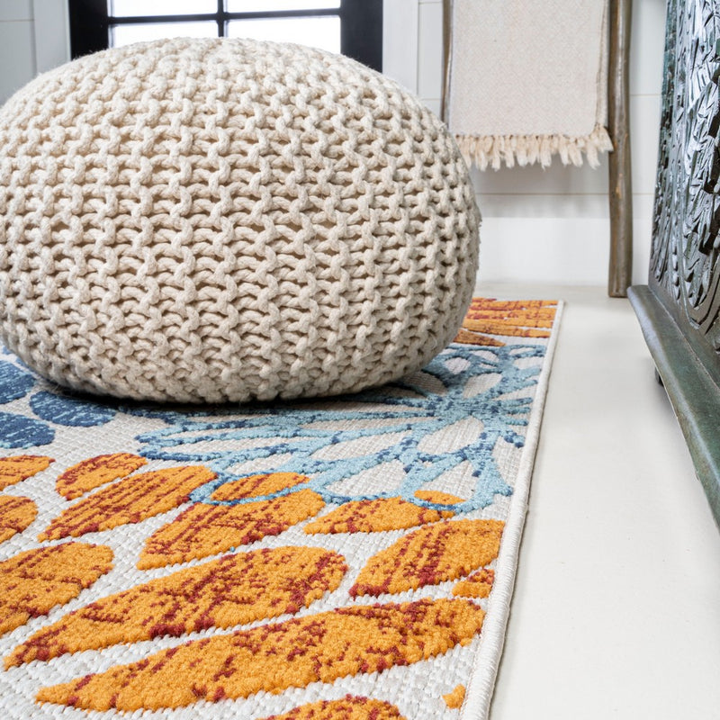 Crisantemo Floral High-low Indoor/outdoor Area Rug