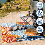 Crisantemo Floral High-low Indoor/outdoor Area Rug