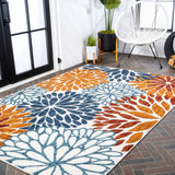 Crisantemo Floral High-low Indoor/outdoor Area Rug