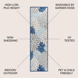 Minori Floral High-low Area Rug
