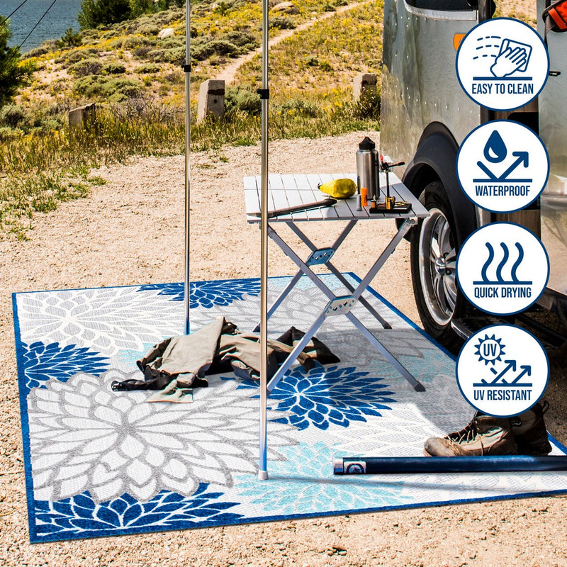Minori Floral High-low Area Rug