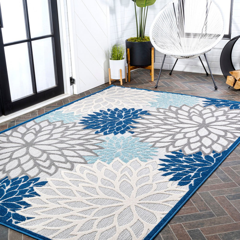 Minori Floral High-low Area Rug