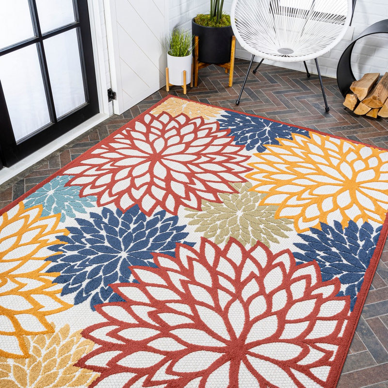 Minori Floral High-low Area Rug