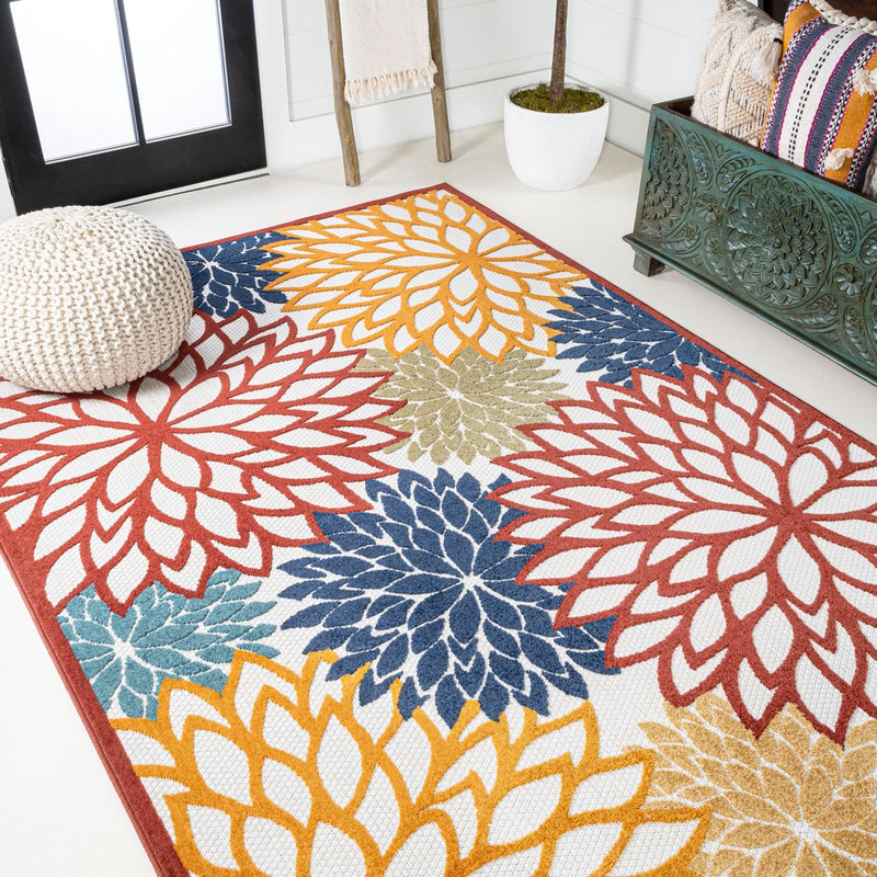 Minori Floral High-low Area Rug