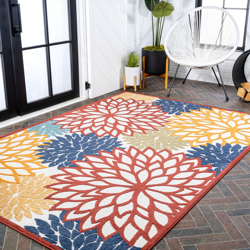 Minori Floral High-low Area Rug