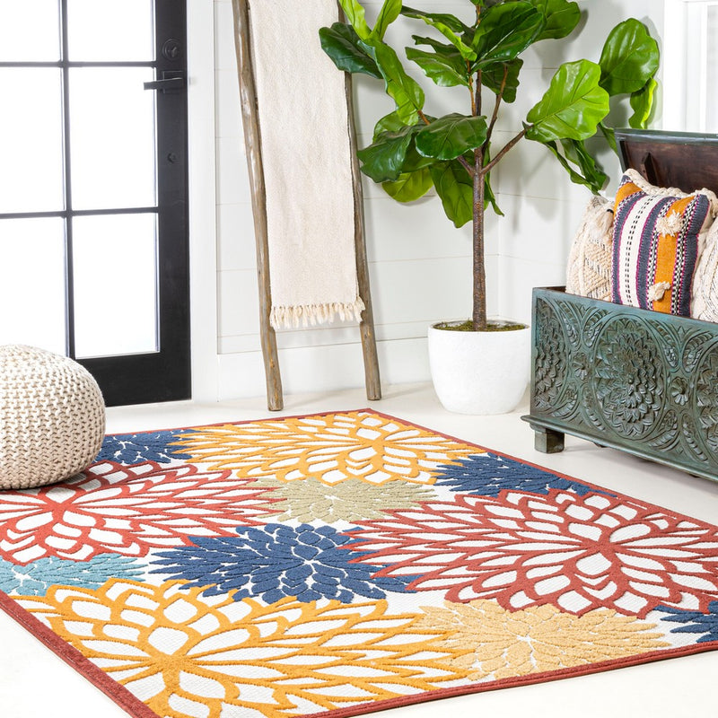 Minori Floral High-low Area Rug